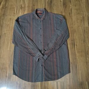 Vintage Enyce Striped Button-Up Long Sleeve Shirt